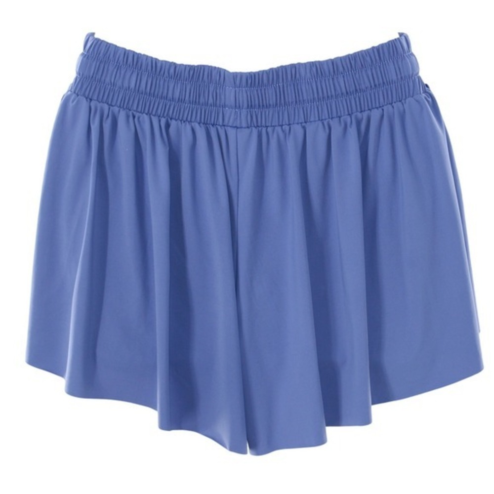 JOGONGZI Athletic Flowy Shorts Drawstring Smocked Waist Large Periwinkle‎ Blue